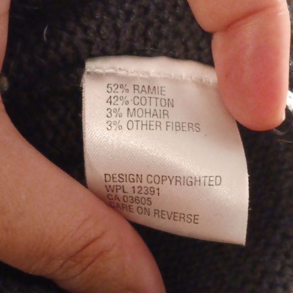 Northern Isles Foral Embroidered Sweater - Black with Red and Green Accents Larg - Picture 6 of 8